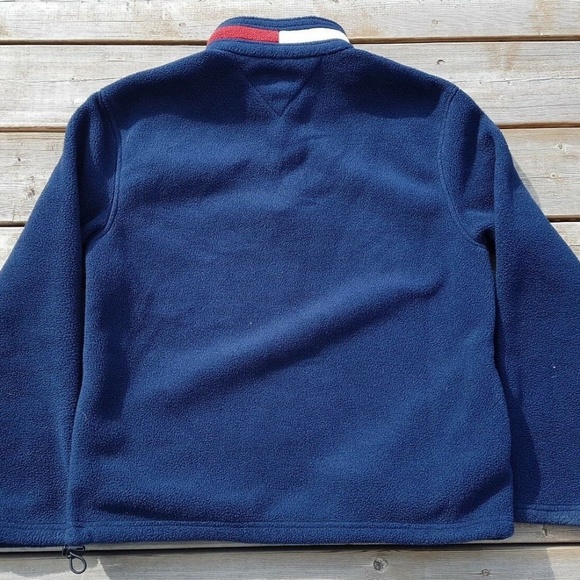 TOMMY HILFIGER 2006 Fleece Stand Collar Sweater Men Sz M - Picture 6 of 8